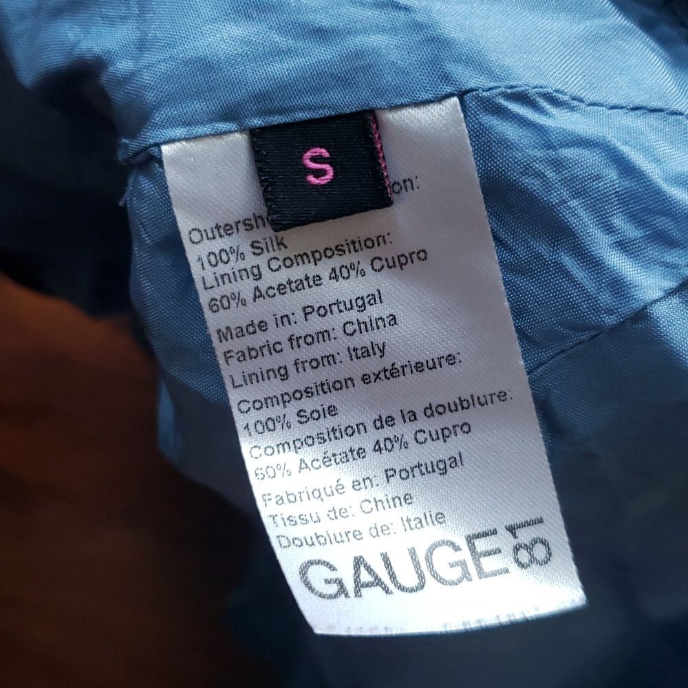 Gauge81 Light Blue Women's Top Size Small Spaghetti Strap Festival100% Silk - Picture 6 of 6